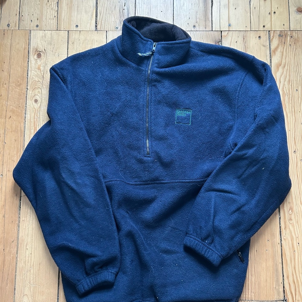 Vintage Goldman Sachs Dark Blue Quarter Zip Sweater